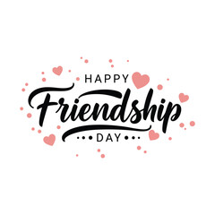 Happy international friendship day typography vector illustration