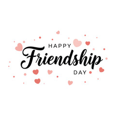 Happy international friendship day typography vector illustration