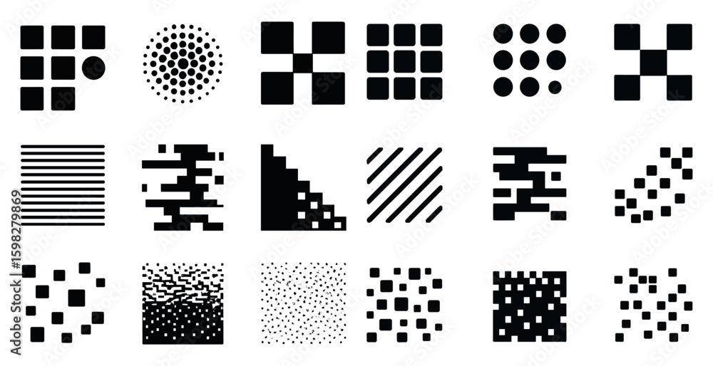 Aufkleber data and analysis solid icons set – flat, filled, graphs and dashboard symbols