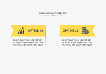 2 step infographic design. schedule concept with paper layout. can be used for workflow illustration