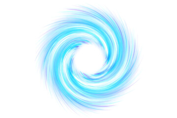 Blue Light Swirl Vortex Effect isolated on a transparent background