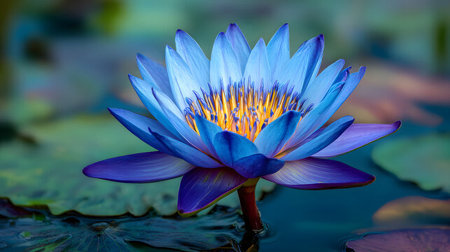 Egyptian Lotus Nymphaea or previously Nymphaea caerulea known primarily as blue lotus or blue Egyptian lotus but also blue water lily or blue Egyptian water lily