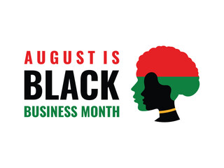 Black Business Month Afro Woman Graphic