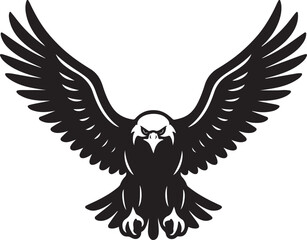 Eagle flying sky vector illustration, Eagle flying silhouette vector illustration. Eagle flying hunting pose vector illustration design 