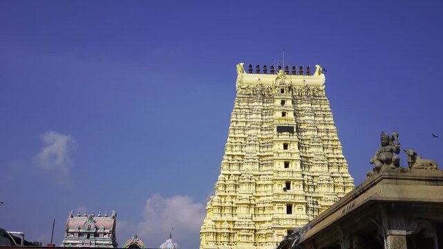 Majestic View of Sri Arulmigu Ramanathaswamy Temple &ndash; Sacred Pilgrimage in Rameshwaram