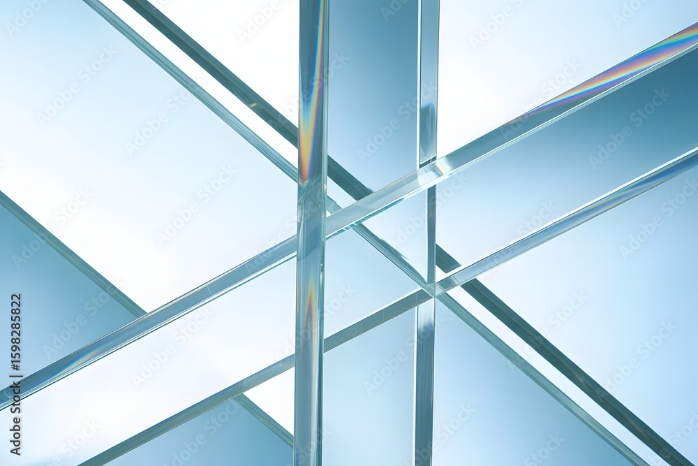Poster abstract glass structure background modern design geometric pattern