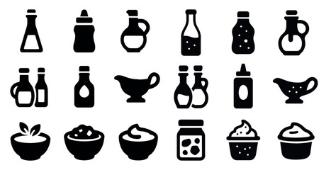 Cooking and kitchen solid icons set &ndash; filled, culinary, food preparation symbols