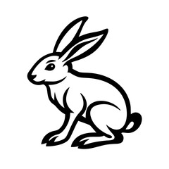 Obraz premium Cute cartoon bunny vector illustration perfect for Easter and spring designs