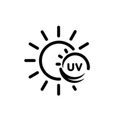 Obraz premium Sun and UV icon representing public health awareness