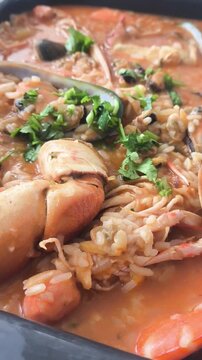 Arroz caldoso con marisco