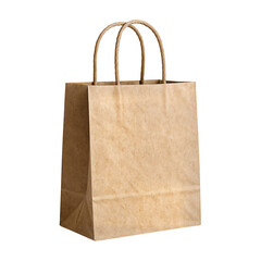A simple brown paper shopping bag with sturdy handles, perfect for eco-friendly shopping.