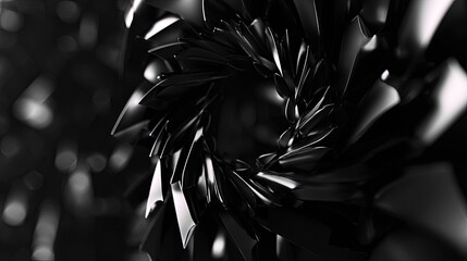 Abstract Black Geometric Design