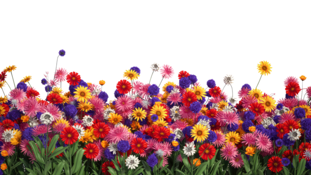 Vibrant Wildflower Meadow A Colorful Panorama of Spring Blooms