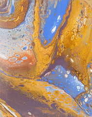 Golden Currents Meet Indigo Shore 3