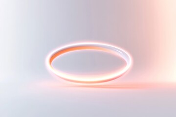 Glowing halo symbolizing mindfulness and calm energy for design concepts