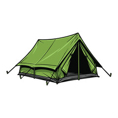 tent illustration on a white background