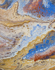 Golden Currents Meet Indigo Shore 5