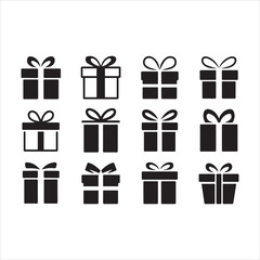 Christmas icon silhouette