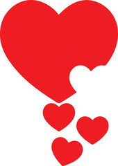 set of red heart ,set of red hearts ,set of hearts ,heart, love, valentine, hearts, symbol, vector, shape, illustration, day, romance, design, red, set, icon, art, holiday, romantic, decoration, card,