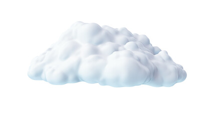 Fluffy white cartoon cloud floating in the sky adds a dreamy touch to design projects, weather forecast