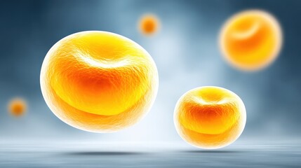 3D illustration of adipose (fat) cells, often used in research linking obesity, inflammation, and increased cancer metastasis risk.
