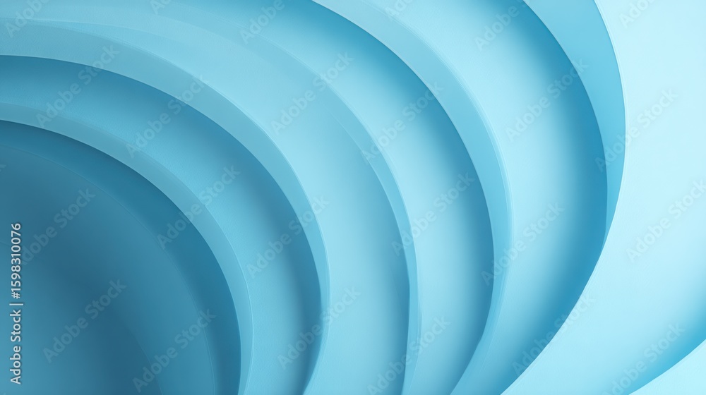 Poster abstract layers of soft blue create a serene and calming visual effect, perfect for design projects 