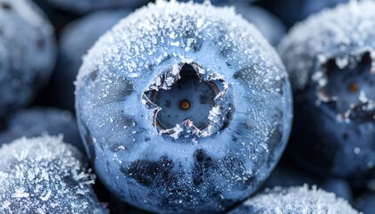 Frozen blueberries close-up (2)