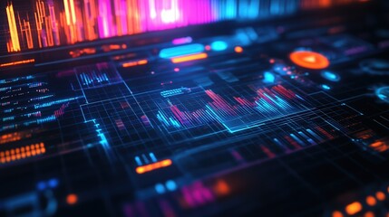 Fototapeta premium Digital Interface for Cryptocurrency Token Launchpad and IDO Platform