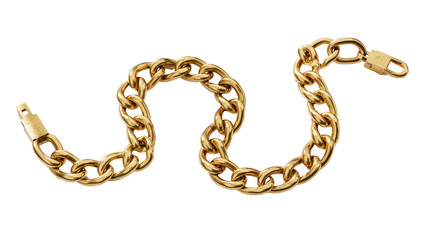 Luxurious Gold Curb Chain Bracelet - Close-up Studio Shot