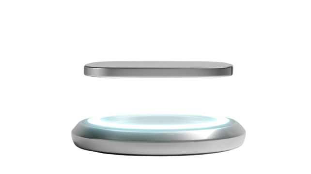 Smart Holographic Communication Device on Transparent Background

