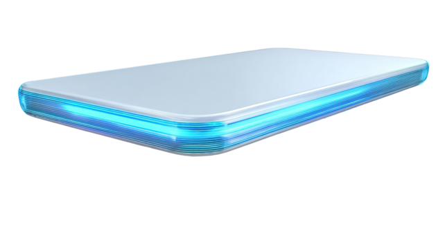 Smart Holographic Communication Device on Transparent Background

