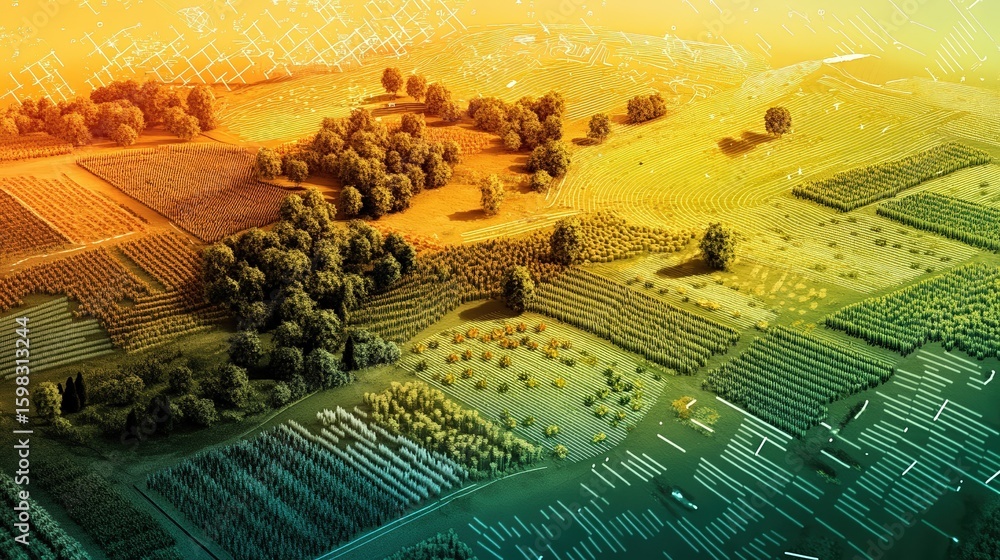 Poster advanced farming yield risk analyzer tool for visualizing impermanence