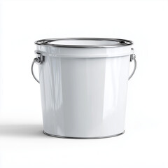 metal bucket isolated on white