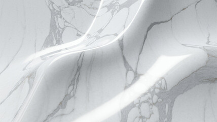 Polished Carrara Marble Surface with Subtle Shine