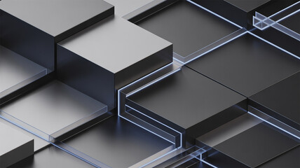 Futuristic 3D Geometry with Tech Vibes