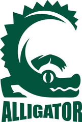 Vector of crocodile Logo design on white background. Wild Animals. Reptile. Alligator Logo Easy editable layered vector illustration.