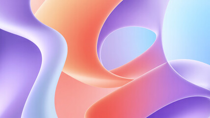 Elegant Lavender and Coral 3D Design