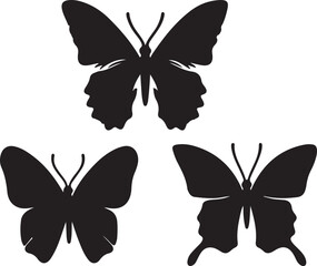 set of butterflies -set of butterflies isolated, butterfly, insect, nature, wing, vector, fly, animal, beauty, set, black, wings, summer, illustration, design, yellow, collection, art, spring, color, 