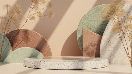 Terracotta and Sage Backdrop for Sustainable Brands