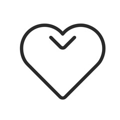 Heart icon vector – outline like symbol for social media UI

