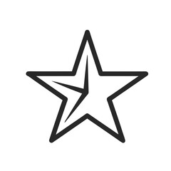 Fototapeta premium Favorite star icon – outline vector symbol for rating and feedback