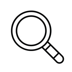 Search icon vector – magnifying glass outline symbol for web and mobile UI

