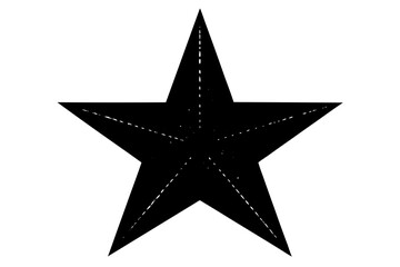 Vector art of silhouette of star on white background