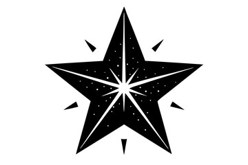 Obraz premium Vector art of silhouette of black and white star