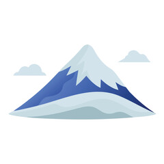 Snowy Hill Vector Illustration ? Cartoon, Clipart & Line Art Winter Design.eps