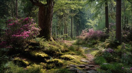 spring in a forest
