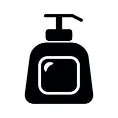 Dish Soap Vector Icon on White Background | Liquid Detergent Bottle Cleaning Illustration 