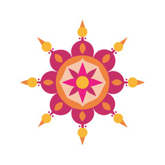 Lantern Star Festival Rangoli Mandala