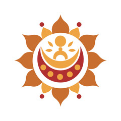 Karwa Chauth Mandala With Moon Design