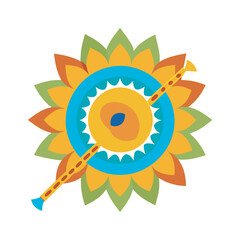 Janmashtami Festival Rangoli Mandala Design